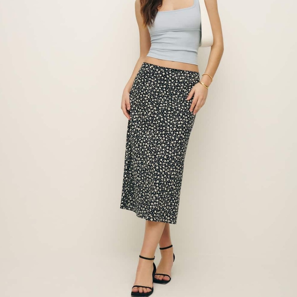 Reformation Rae Skirt, Balboa, Size Small